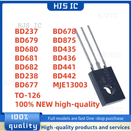 10 CÁI 100% MỚI chất lượng cao BD237 BD679 BD680 BD681 BD682 BD238 BD677 BD875 BD435 BD436 BD441 BD4