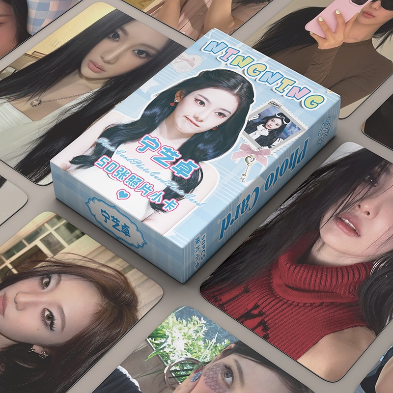 Dih 50 Cái / hộp Aespa NingNing Laser Card Photocards LOMO Card KPOP Album