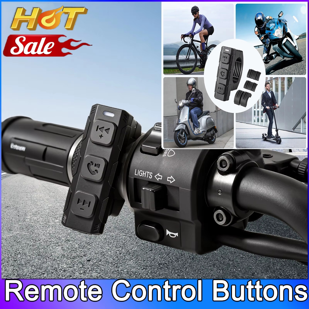 Bộ điều khiển từ xa tương thích Bluetooth Media Máy nghe nhạc Công tắc tay lái không dây cho mũ bảo 