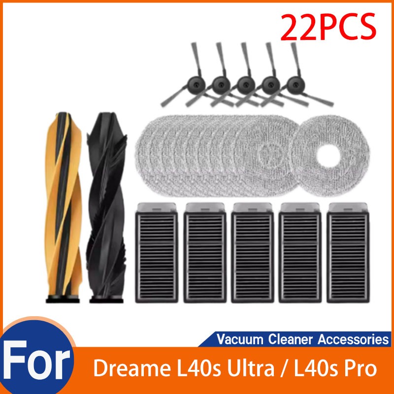 Dành Cho Dreame L40s Ultra / L40s Pro Ultra Máy Hút Bụi Phụ Kiện Thay Thế Bàn Chải Bên Chính Bộ Lọc 