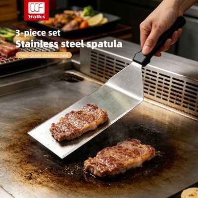 WALFOS Bộ Dụng Cụ Nướng BBQ Ngoài Trời Thép Không Gỉ Tấm Sắt Nướng Bánh Xẻng Dụng Cụ