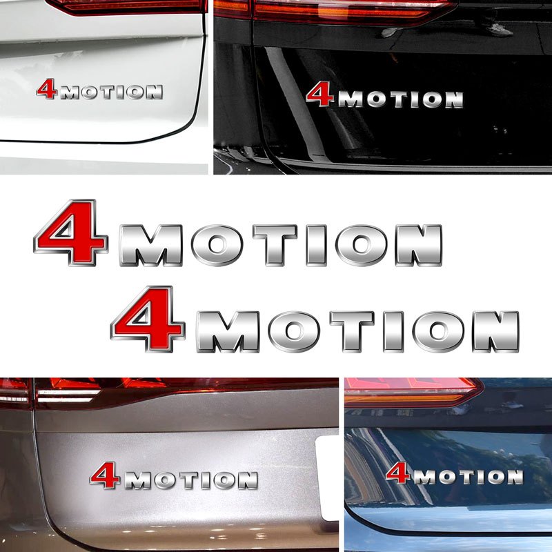 3D Chrome Chữ Cái Cho Xe Volkswagen Passat B6 Polo Tiguan Touareg Golf MK4 VW 4 MOTION Miếng Dán 4MO