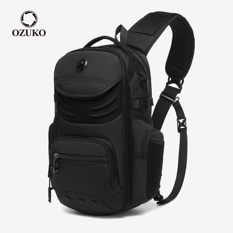 OZUKO Túi đeo chéo sức chứa lớn Túi đeo vai thể thao ngoài trời đa ngăn