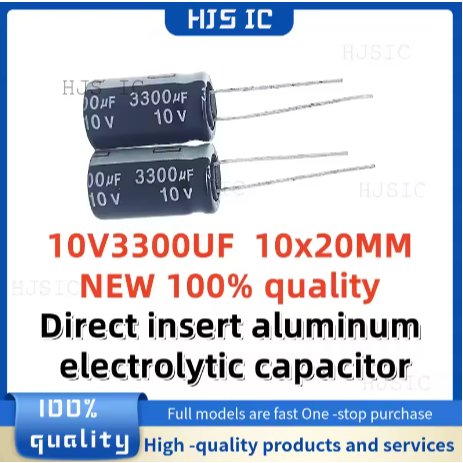 5 CÁI MỚI 100% chất lượng 10V3300UF 10x20MM 3300uf 10v 10 * 20mm 3300μF 10v Lắp trực tiếp tụ điện đi