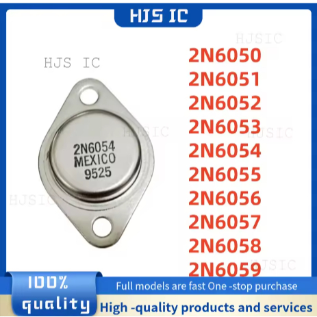 2 Chiếc 2N6050 2N6051 2N6052 2N6053 2N6054 2N6055 2N6056 2N6057 2N6058 2N6059 TO-3 Mới Ban Đầu Chất 