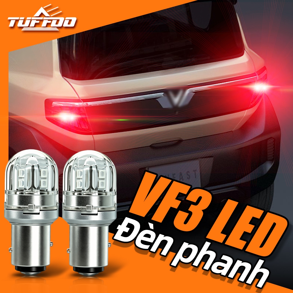 TUFFOO 1 Cặp VF3 Bóng đèn phanh đèn đuôi 1157 | BAY15D | P21/5W - Đỏ