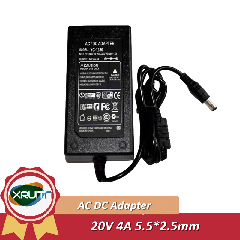 20V 2A 2.4A 3A 4A 5A AC DC Adapter Sạc Nguồn Điện 5.5 * 2.5mm