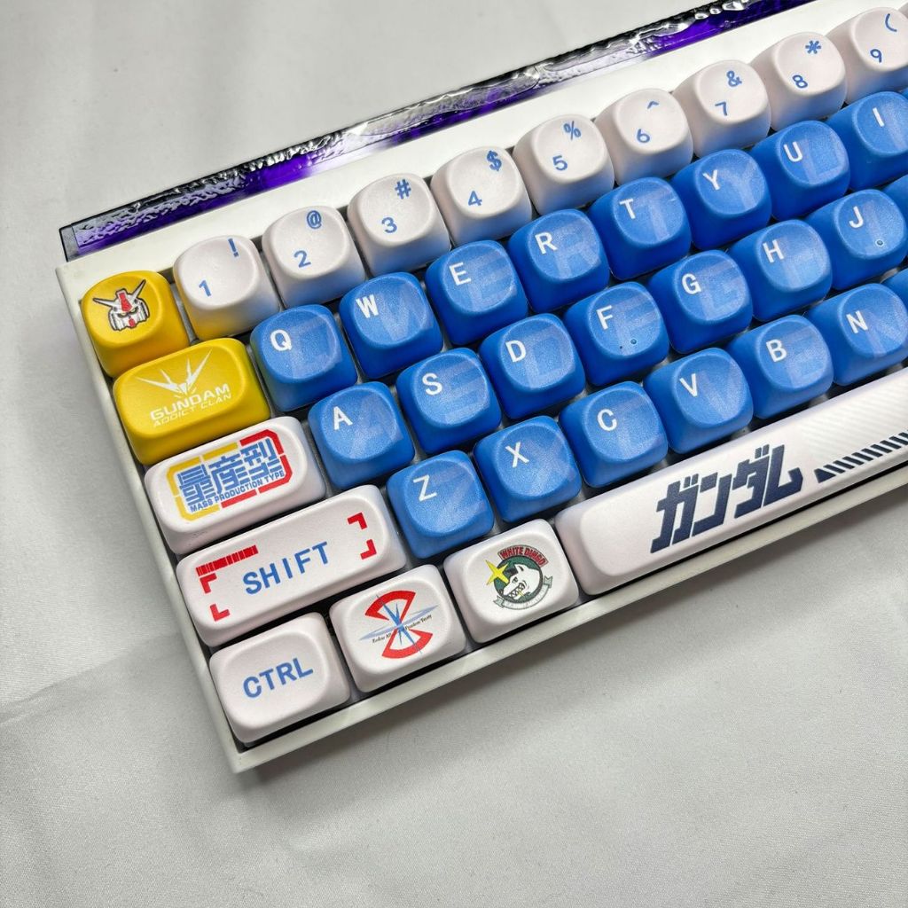 Chủ đề Gundam MOA Bàn phím cơ Keycap PBT Thăng hoa Trục từ tính Trục chéo 61 / 68 / 75 / 87 / 98 / 1