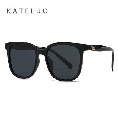 KATLUO Mới Retro Phân Cực Khung Lớn Kính Mát Chống Tia UV400 Xu Hướng Nữ Sắc Thái Kính Lái Xe P2609