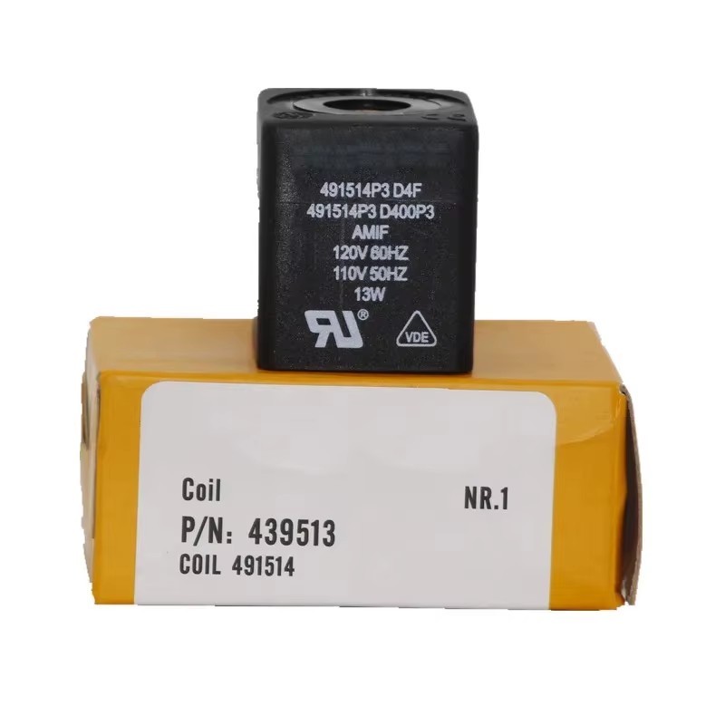 Cuộn dây điện từ 13W 491514P3 D4F 110V / 120V AC 50 / 60Hz có đường kính 14mm Thích hợp cho van điều