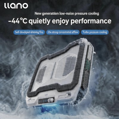 Tấm làm mát máy tính xách tay im lặng Llano V11pro cho máy tính xách tay 14-17,3 Inch – Quạt Turbo 3000RPM, 3 Hub USB, Đèn LED, Chân đế có thể điều chỉnh