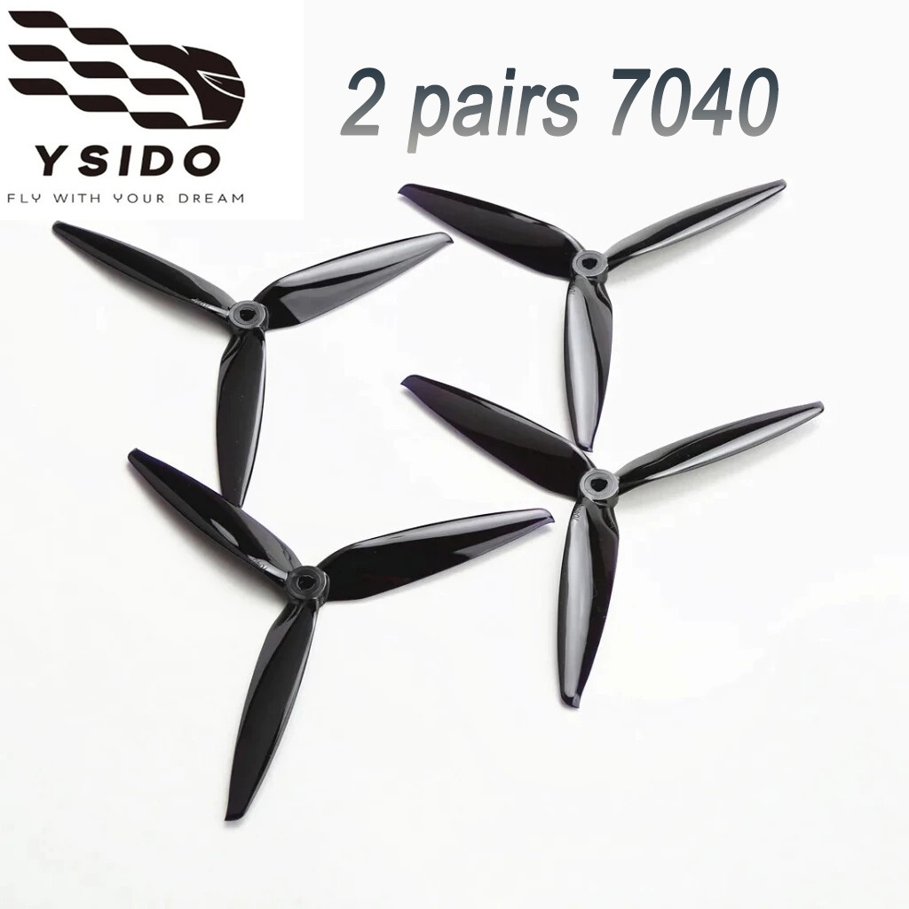 YSIDO 2 Cặp 7040 7Inch (CW + CCW) Polycarbonate cho máy bay RC FPV 8 inch 7 inch