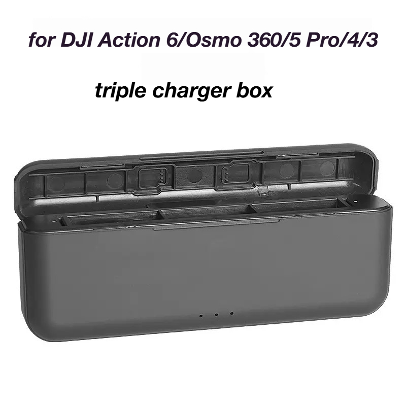 Dành Cho DJI Osmo 360 / Action 6 / 5 Pro Action 4 3 Trung Tâm Sạc Pin Với Bộ Sạc Ba LED Cho 2250mAh 