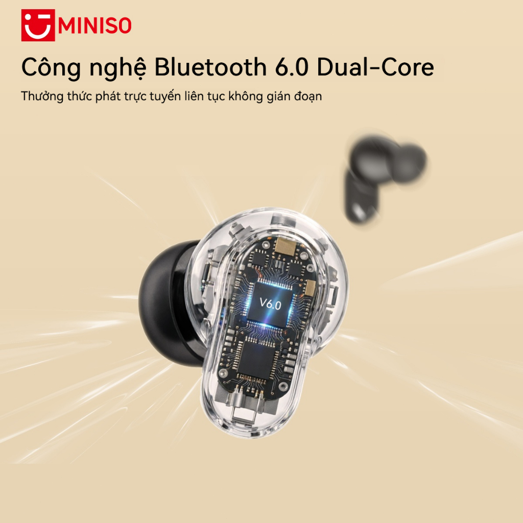 MINISO MS132 Tai nghe không dây nhét tai Bluetooth 6.0 Tai nghe Bluetooth Tai nghe chống ồn Màn hình LED đa năng Chất lượng âm thanh Hi-Fi Tương thích với iOS / Android / PC | BigBuy360 - bigbuy360.vn