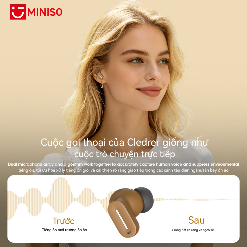 MINISO MS132 Tai nghe không dây nhét tai Bluetooth 6.0 Tai nghe Bluetooth Tai nghe chống ồn Màn hình LED đa năng Chất lượng âm thanh Hi-Fi Tương thích với iOS / Android / PC | BigBuy360 - bigbuy360.vn
