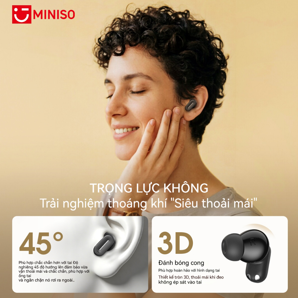 MINISO MS132 Tai nghe không dây nhét tai Bluetooth 6.0 Tai nghe Bluetooth Tai nghe chống ồn Màn hình LED đa năng Chất lượng âm thanh Hi-Fi Tương thích với iOS / Android / PC | BigBuy360 - bigbuy360.vn