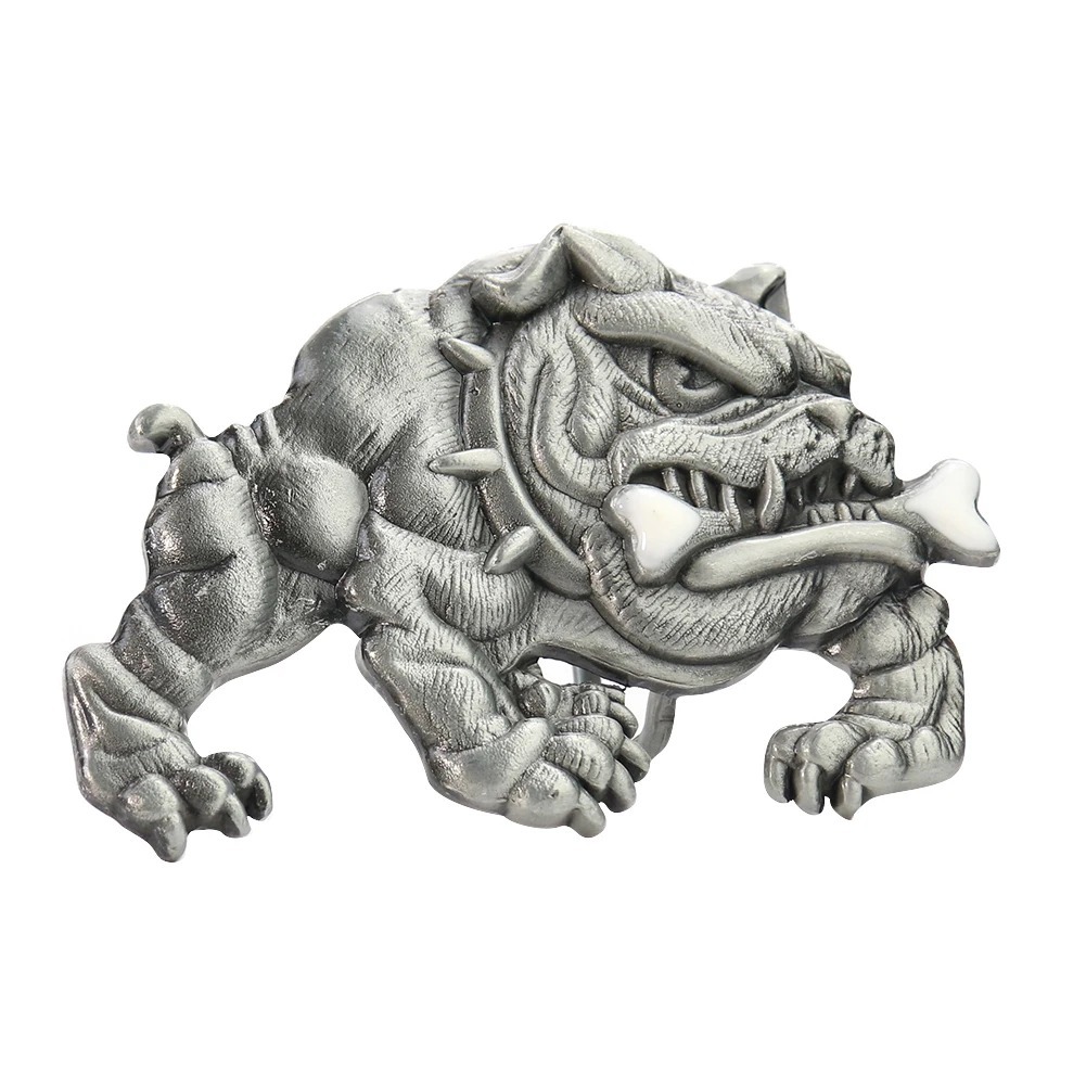 Bulldog Belt Buckle Strong Dog Vintage Western Cowboy Belt Phụ kiện