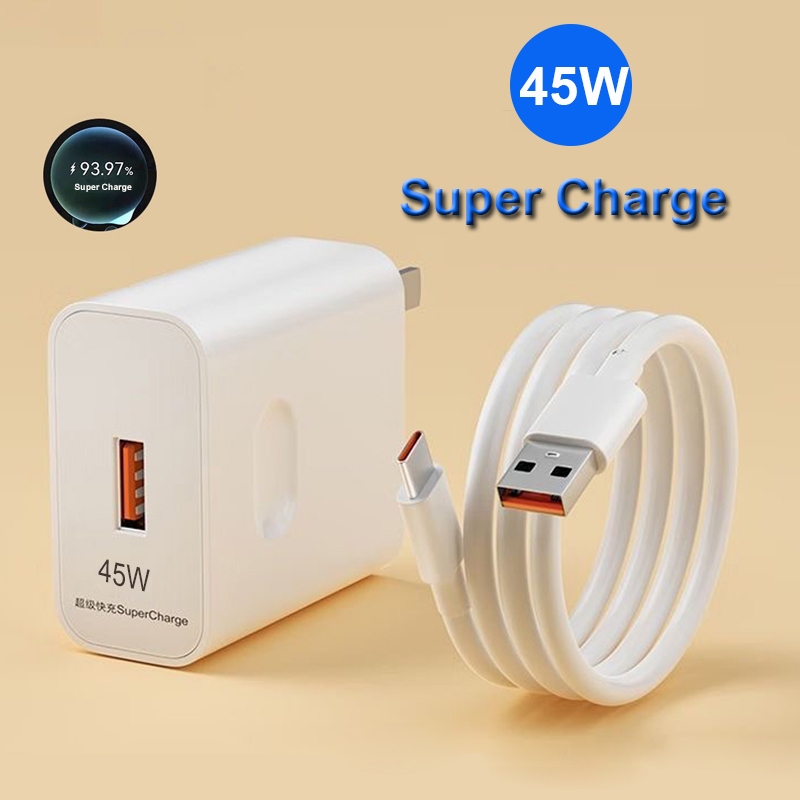 Bộ sạc siêu nhanh 45W cho Tecno Camon 50 Pro 50 40 Pro 40 30 Pro 30S 20 Pro 20 19 Pro 19 18 Pro 18T 