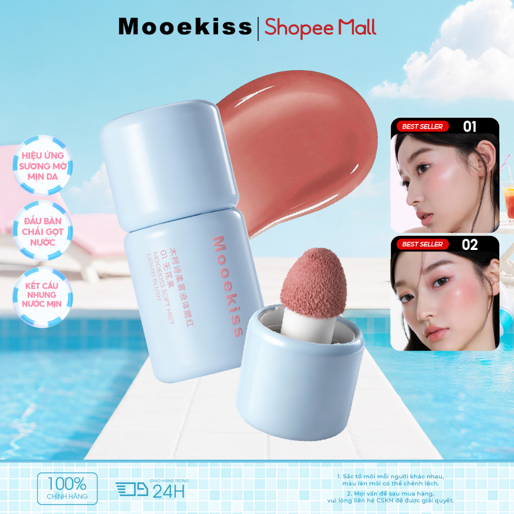 Má Hồng Kem Mooekiss, Mịn Nhẹ, Dễ Tán, Màu Tự Nhiên, Lâu Trôi, Makeup Hàng Ngày | BigBuy360 - bigbuy360.vn