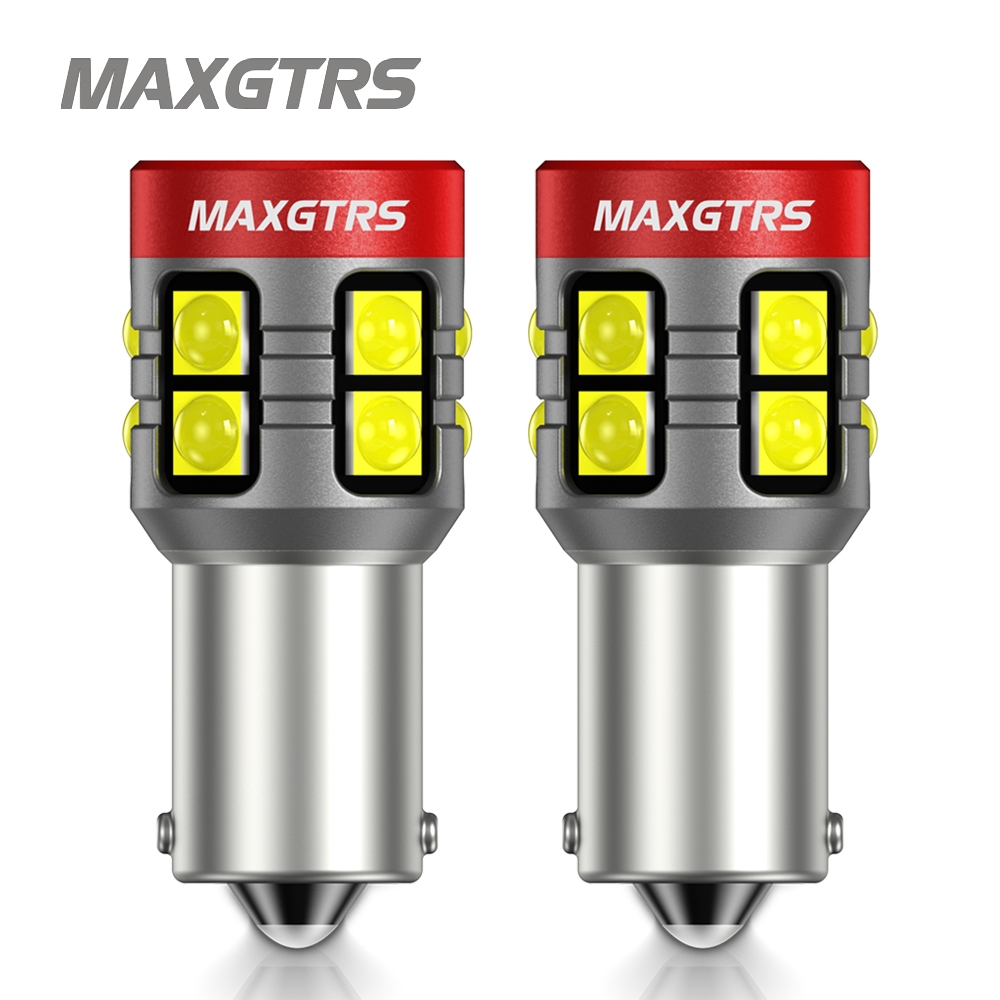 MAXGTRS 2x H21W BA9S BAX9S BAY9S 3030 Bóng đèn LED Biển số đỗ xe H6W T4W Canbus Cửa bên Đèn lịch sự 