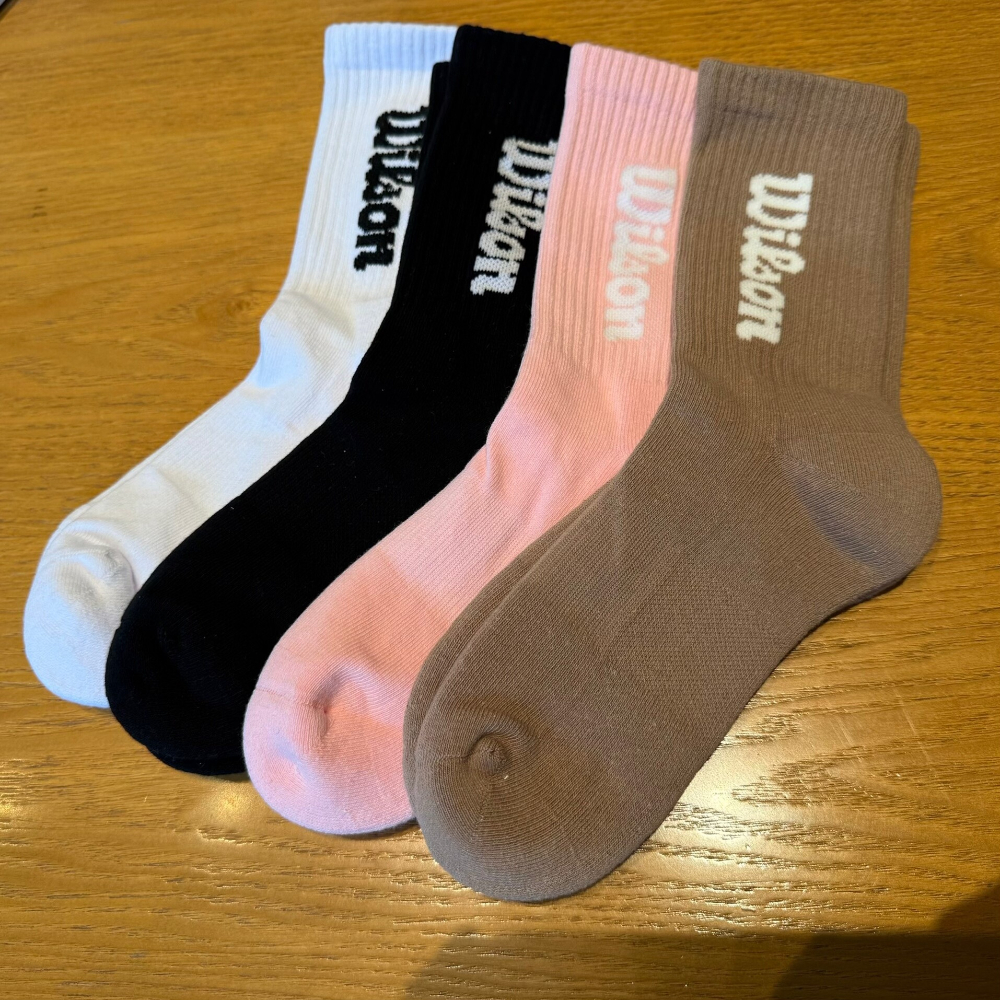 Tất thể thao Tennis đáy khăn Cotton nguyên chất Wilson