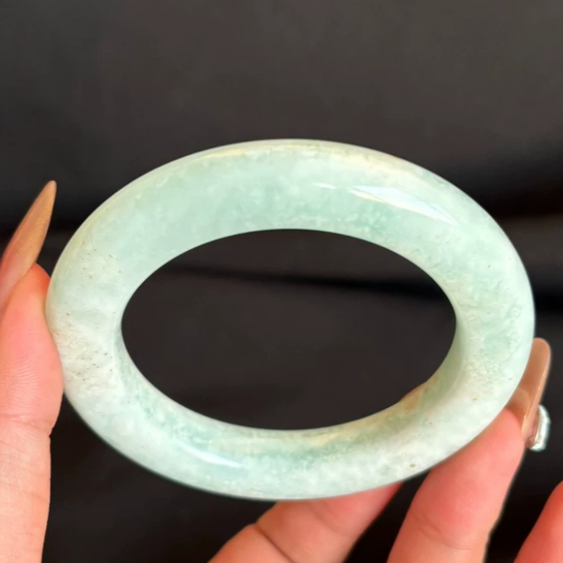 Vòng tay đông lạnh Xiuyu Azure tự nhiên, Loại vòng tay lưng Loach, Miệng vòng 56.4 / 11.6 / 2.4