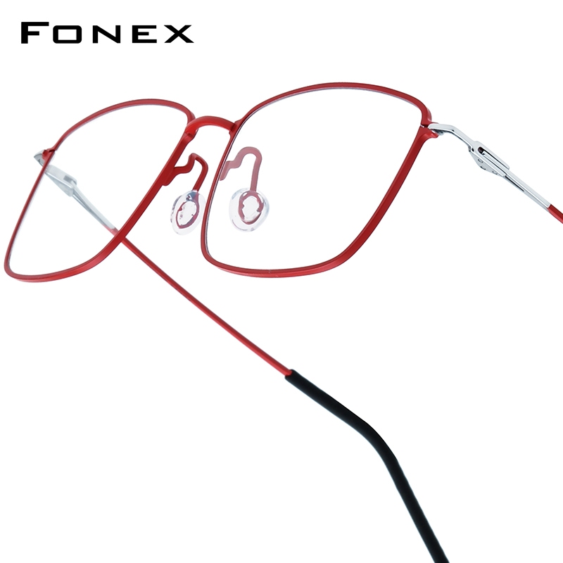 FONEX Titan Kính Khung Nam Thiết Kế Thương Hiệu Vuông Hàn Quốc Nữ Siêu Nhẹ Kính Mắt Morten Vít Đan M