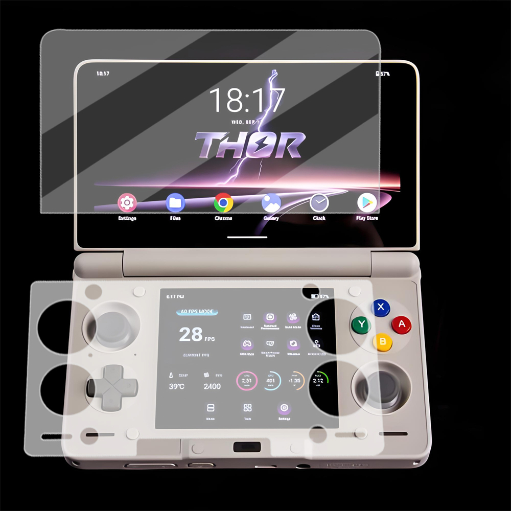 Kính cường lực cho máy chơi game AYN THOR màng bảo vệ màn hình kép THOR cầm tay độ phân giải cao toà