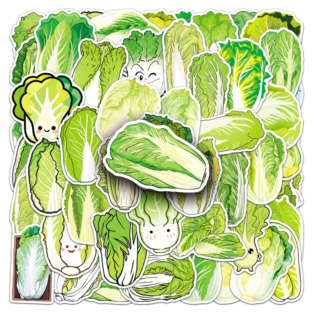 10 / 50 Bok Choy series thực phẩm graffiti miếng dán, cốc nước Kukka DIY chất liệu miếng dán