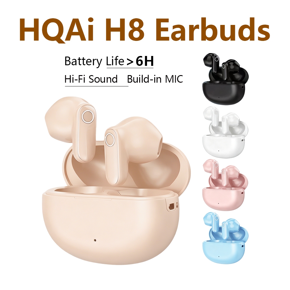 Tai nghe HQAi H8 Tai nghe Mic tích hợp không dây Âm thanh Hi-fi Tai nghe chống nước Khử tiếng ồn Tai