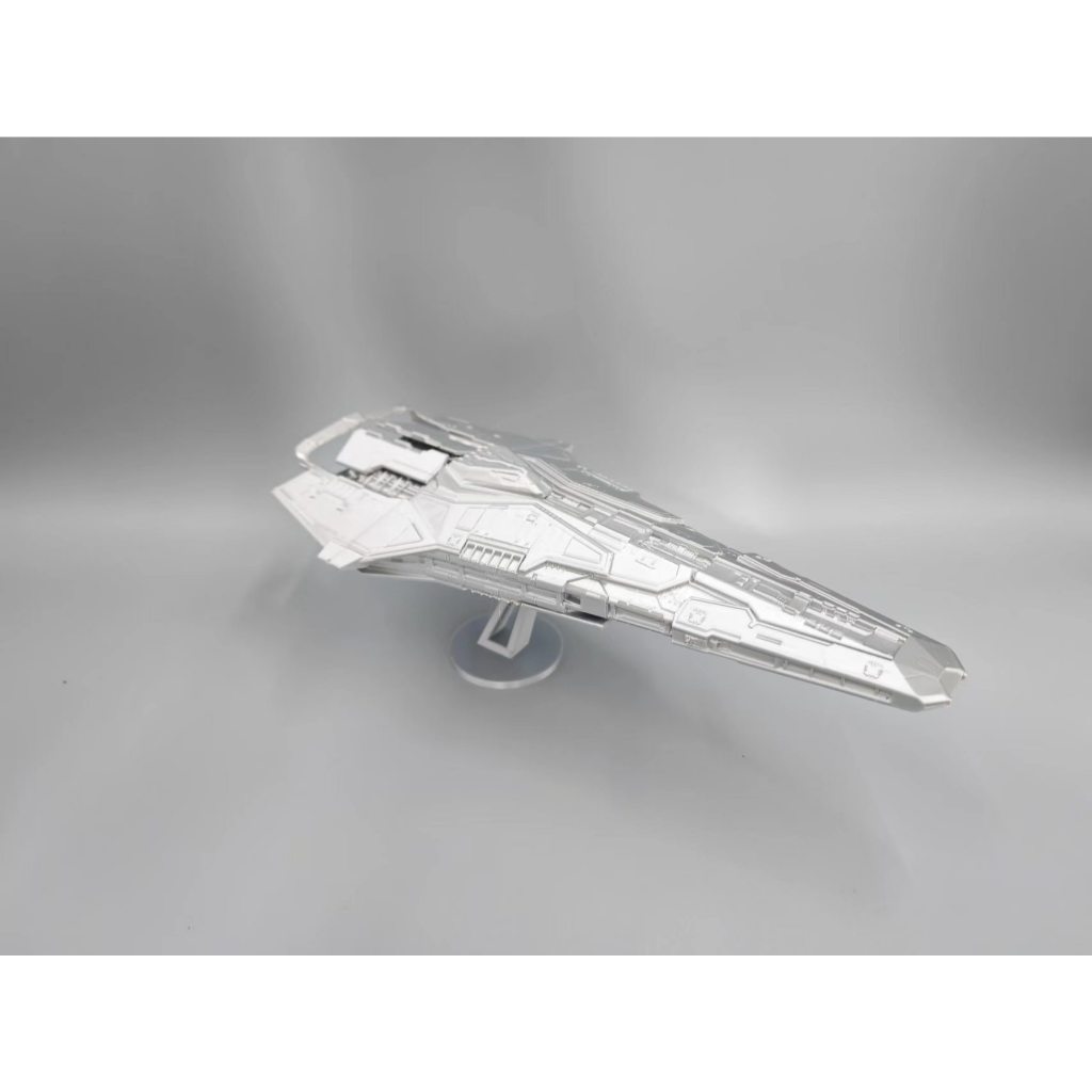 In 3D Starship Kuwait Breaker Battleship, Nhựa Bạc Sáng [Dài 25cm], Kích Thước Có Thể Tùy Chỉnh ZCOQ