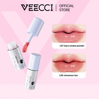 VEEECCI Note Pudding Đồng Thương Hiệu Màu Khỏa Thân Nước Bóng Gương Son Bóng Dưỡng Ẩm Son Môi Son Bóng Dudu Glass Lip