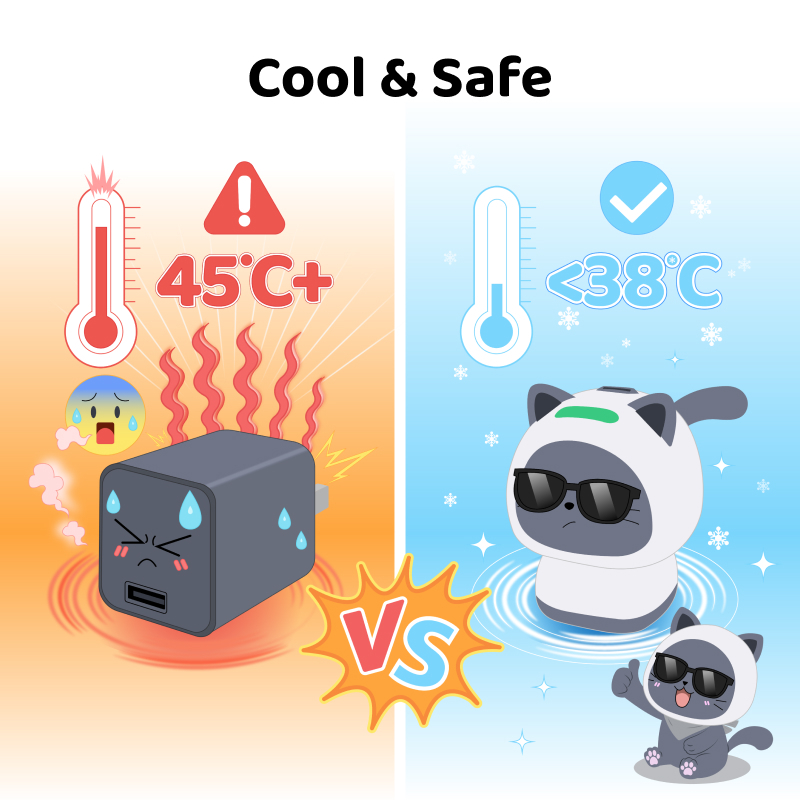 Bộ sạc nhanh UGREEN PD 45W GaN Little Cat với thiết kế khuôn mặt mèo | BigBuy360 - bigbuy360.vn