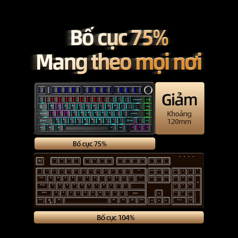 Bàn phím chơi game cơ khí trục xanh AULA F75 Trục đỏ 1 chế độ Kết nối có dây | BigBuy360 - bigbuy360.vn