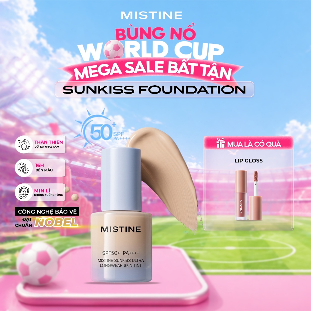 Kem nền chống nắng lâu trôi MISTINE Kem nền chống nắng SPF50 + PA + + + + 30g