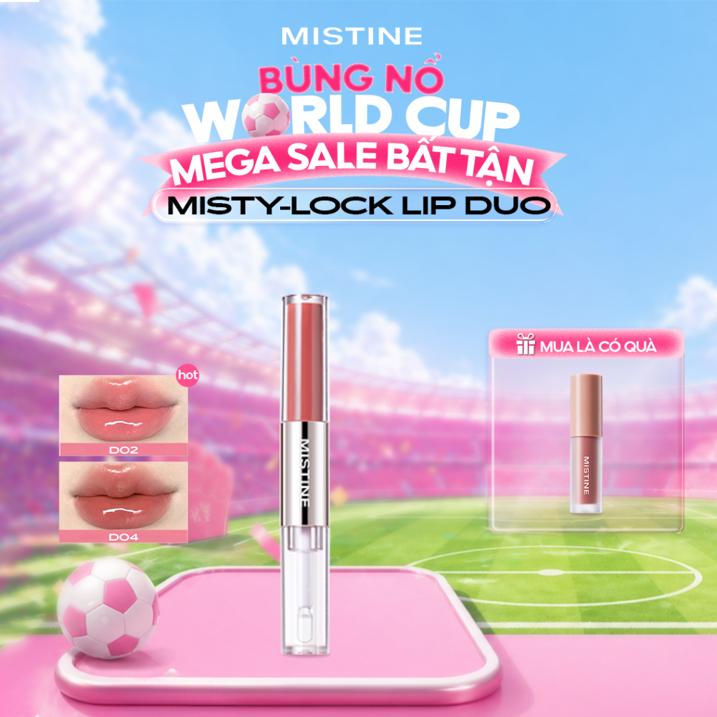 Son môi hai đầu giữ màu lâu MISTINE Sáng da tự nhiên Không dễ dính cốc 3g | BigBuy360 - bigbuy360.vn