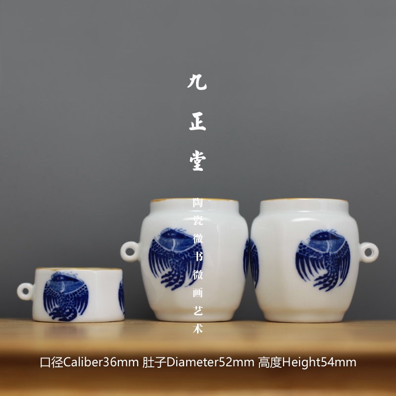 Bộ 3 cóng - Cóng Họa Mi - Cóng Choè Than - Cóng chim vẽ tay - Cửu Chính Đường - Phong