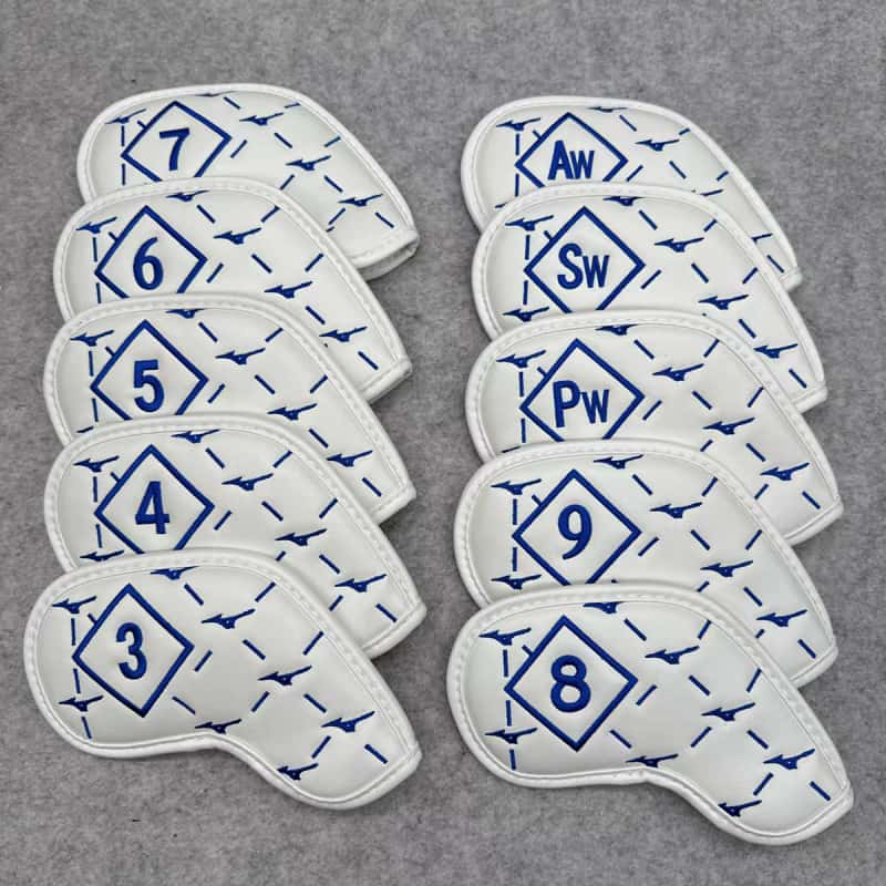 Vỏ bọc sắt câu lạc bộ golf thương hiệu Mizuno (3,4,5,6,7,8,9, Pw, Aw, Sw) Vỏ bảo vệ đầu đóng từ tính