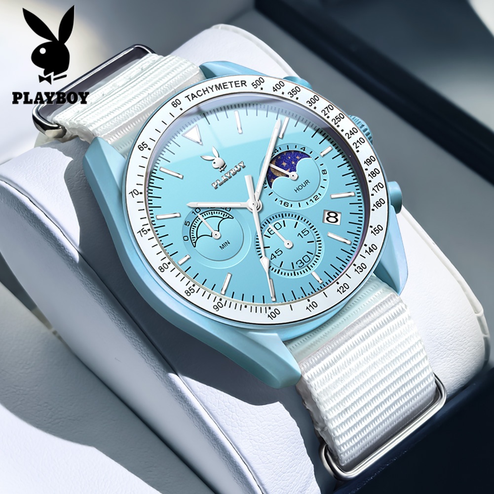 Đồng hồ nylon PLAYBOY dành cho nữ / nam unisex đồng hồ thể thao đồng hồ bấm giờ đa chức năng chống t