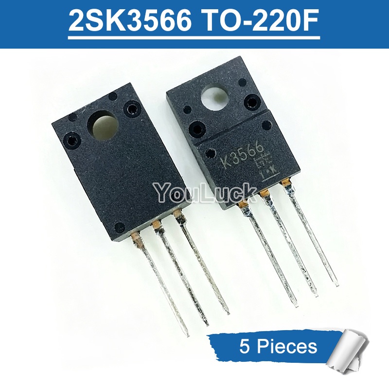 5 chiếc K3566 2SK3566 TO-220F 2.5A / 900V N-Channel MOSFET Transistor Mới Ban Đầu