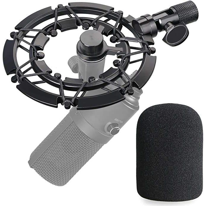 FIFINE K669 Giá đỡ sốc và bộ lọc Pop phù hợp với giá đỡ Mic Boom Arm, Tương thích với Micrô FIFINE K