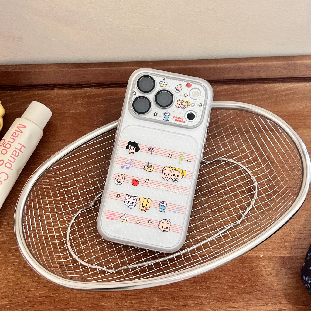 Thời Trang Dễ Thương 2 Trong 1 Âm Nhạc Note Chấm Bi Haruta Osamu Ốp lưng iPhone 15, 16, 17 Pro Max A