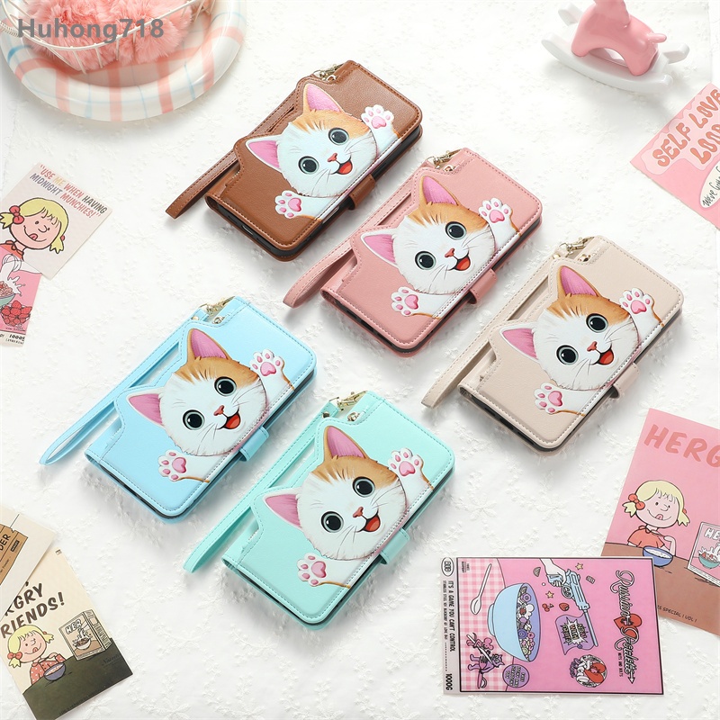 Dành Cho OPPO A1 AX1 A3 A11 A11N A11X A32 A40 A52 A60 A72 A72N A80 A92 A93 Pro 4G 5G Ốp Lưng Da Lật 
