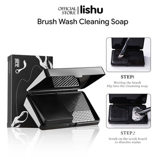Lishu DụNg Cụ Vệ Sinh ChuyêN NghiệP Cho BôNg PhấN Và Cọ Trang đIểM; HộP Vệ Sinh Cọ Di độNg Và Có Thể GấP GọN