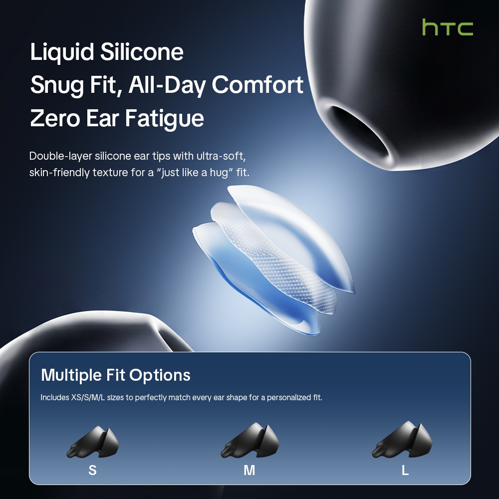 HTC NE92 Tai nghe Bluetooth tăng cường tiếng ồn chủ động   Giảm tiếng ồn ENC, Cách ly âm thanh ba lớp, Tuổi thọ pin dài, Bluetooth 6.0 | BigBuy360 - bigbuy360.vn