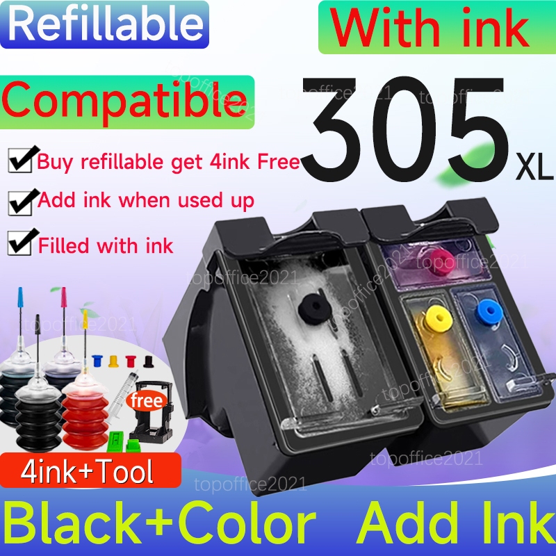 Tương thích với hộp mực thay thế HP 305XL HP305 phù hợp cho HP 305 XL DeskJet 2710
