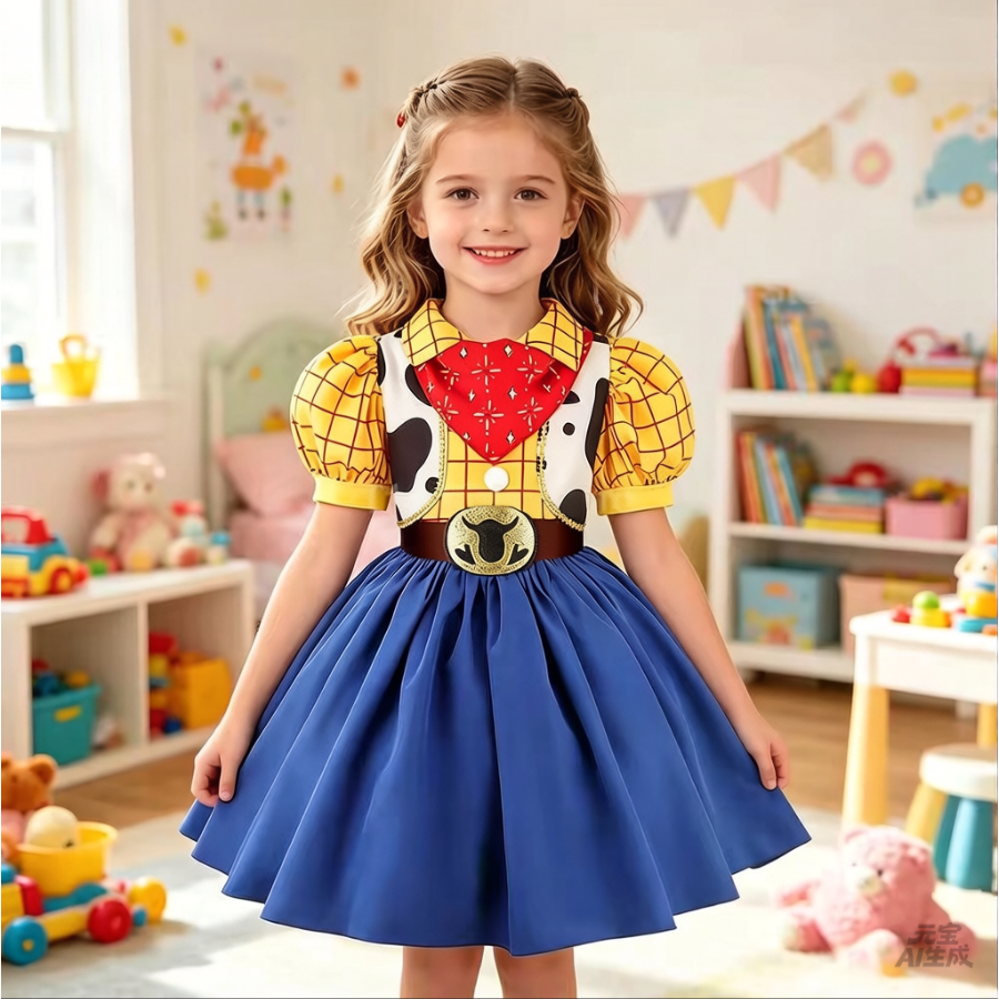 Woody Dress Up Kids Jessie Cosplay Trang Phục Bé Gái Váy Mùa Hè Đồ Chơi Câu Lạc Bộ Trang Phục Trẻ Em