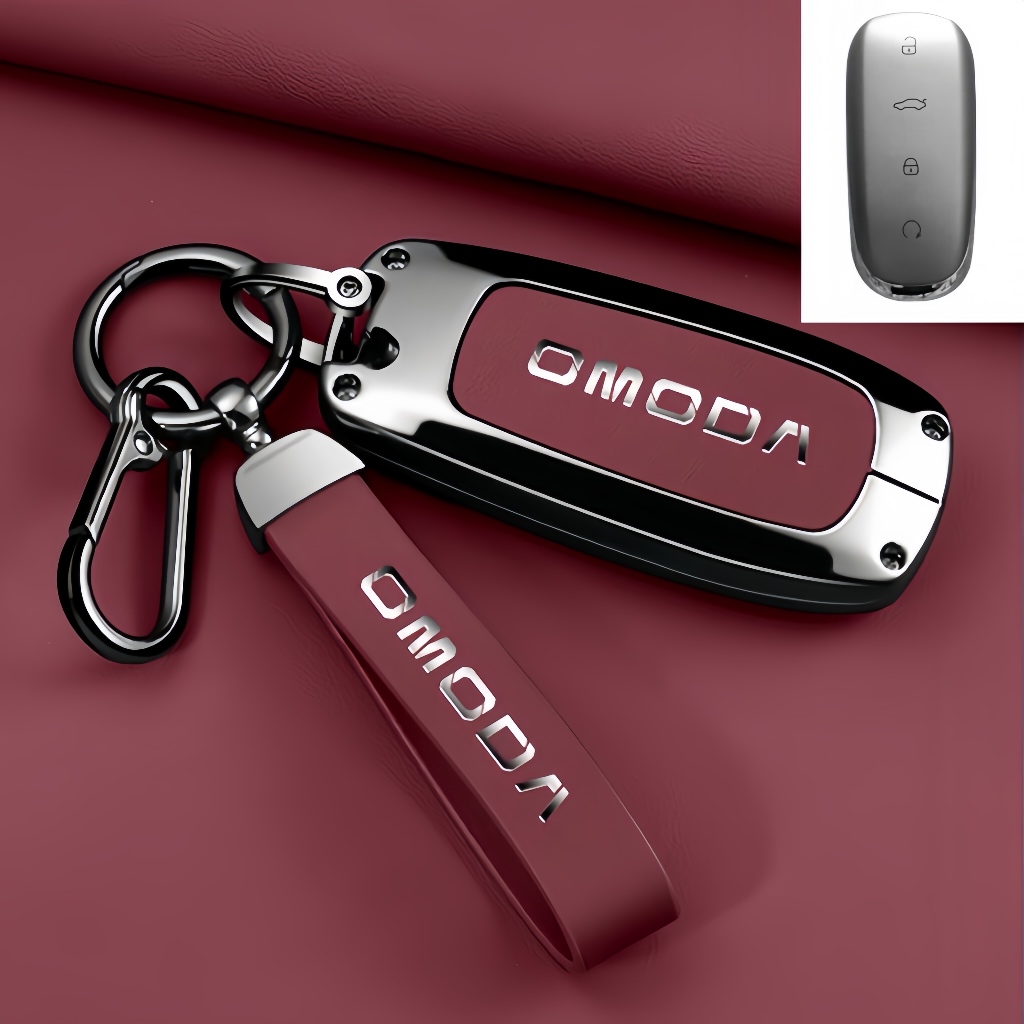 Hợp Kim Kẽm Da Kim Loại Từ Xa Ô Tô Chìa Khóa Dành Cho Chery OMODA E5 Omoda C5 Omoda 5 SHS PHEV Omoda