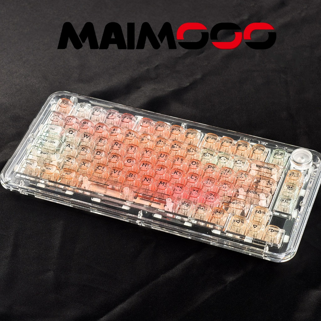 MAIMOOO Rainbow Gradient Keycaps LED mờ Keycap Thái Lan MOA Profile 125 phím PC UV Process Aula F75 