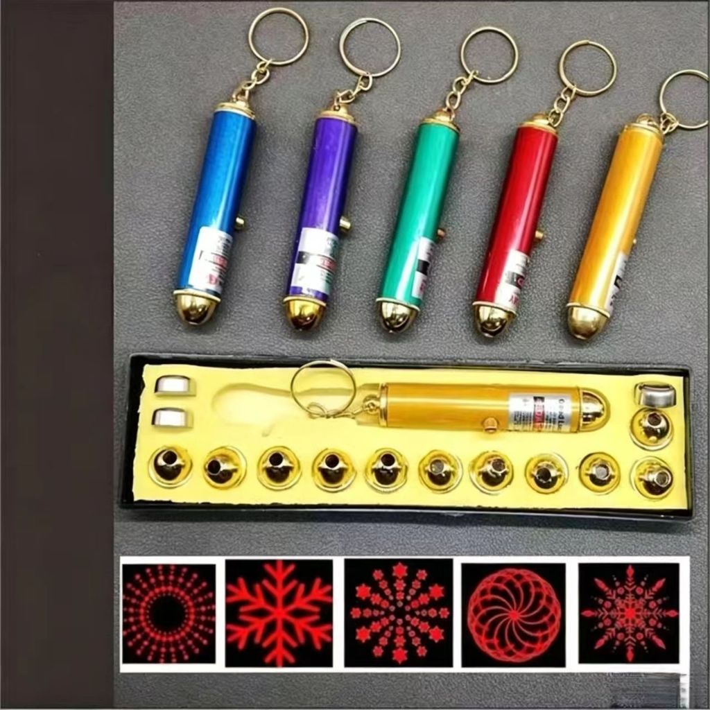 Nostalgic Toy Laser Pointer Multi-Pattern Projection Lighting Infrared Funny Dog Funny Cat Children 